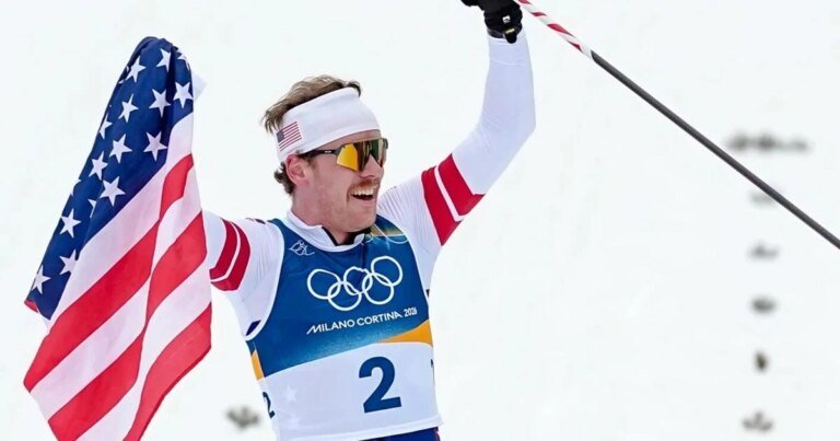 Landgrove's Ogden wins Olympic silver, breaking 50 year medal drought for US men's cross-country skiing