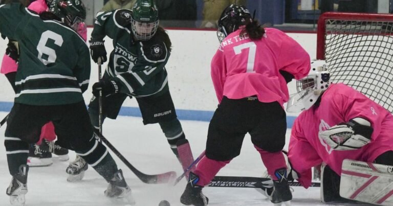 Bears start slow, end strong in loss to Stowe on Pink the Rink night