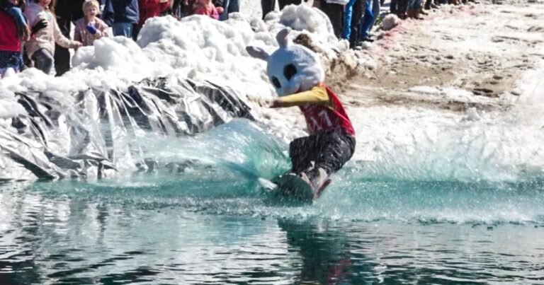 Pond skim returns to Brattleboro Ski Hill