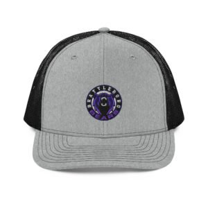 snapback-trucker-cap-heather-grey-black-front-6a5aa3a9b28fc.jpg Trucker Cap